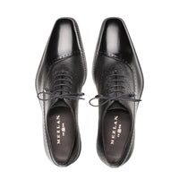 Mezlan Postdam Deerskin Calfskin Shoes Black (16409)