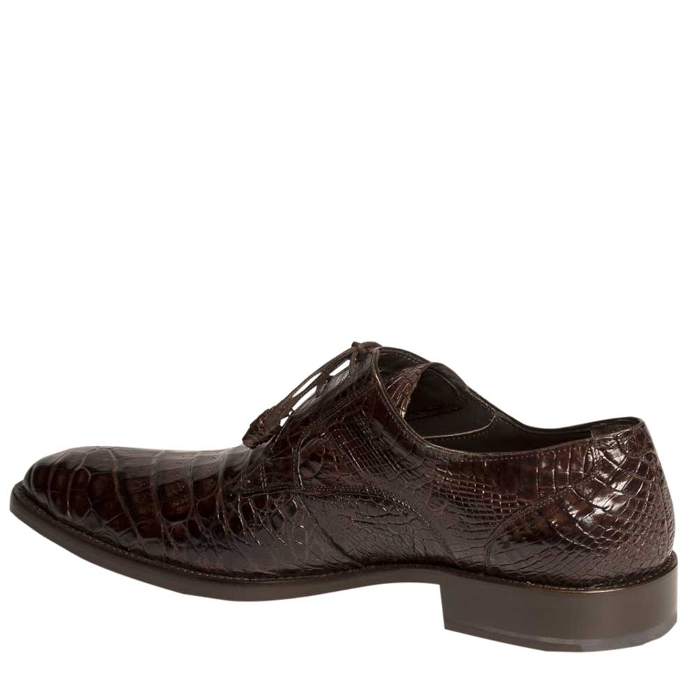 Mens Mezlan Anderson Caiman Crocodile Dress Shoe in Brown  display picture 1