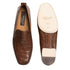 Mens Mezlan Rollini Ostrich Quill Dress Shoe Loafer in Brown