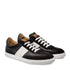 Mens Mezlan Wyatt Two Tone Calfskin & Suede Sneaker in Black & White