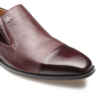 Mezlan Milani Deerskin Cap Toe Loafers Burgundy (18984)