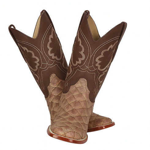 Mink Matte Pirarucu Cowboy Boots