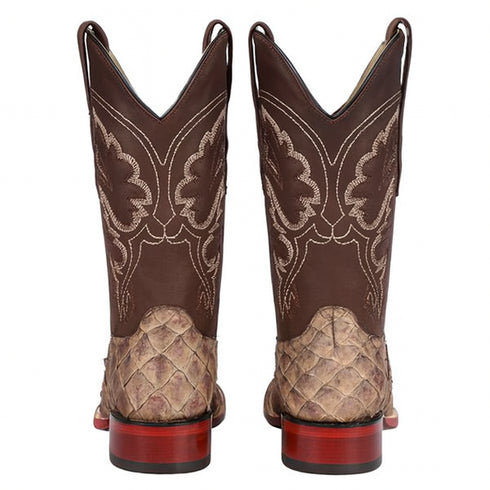Mink Matte Pirarucu Cowboy Boots