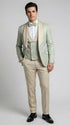 Men's Sage Floral Shawl Lapel Tuxedo Set for Wedding & Prom