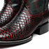 Marco Di Milano Missouri BlackCherry Python Square Toe Cowboy Boots