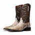 Marco Di Milano Missouri Natural Python Square Toe Cowboy Boots