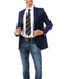 Navy Modern Fit Notch Lapel Jacket by Zegarie ZeGarie Suits - Paul Malone.com