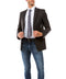 Charcoal Modern Fit Notch Lapel Jacket by Zegarie ZeGarie Suits - Paul Malone.com