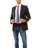 Charcoal Modern Fit Notch Lapel Jacket by Zegarie ZeGarie Suits - Paul Malone.com