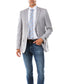 Light Grey Modern Fit Notch Lapel Jacket by Zegarie ZeGarie Suits - Paul Malone.com
