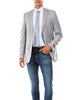 Light Grey Modern Fit Notch Lapel Jacket by Zegarie ZeGarie Suits - Paul Malone.com