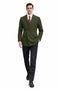 Mens Dark Green Winter Blazer - Hunter Sport Coat jacket Modern Fit 2 Buttons Style Notch
