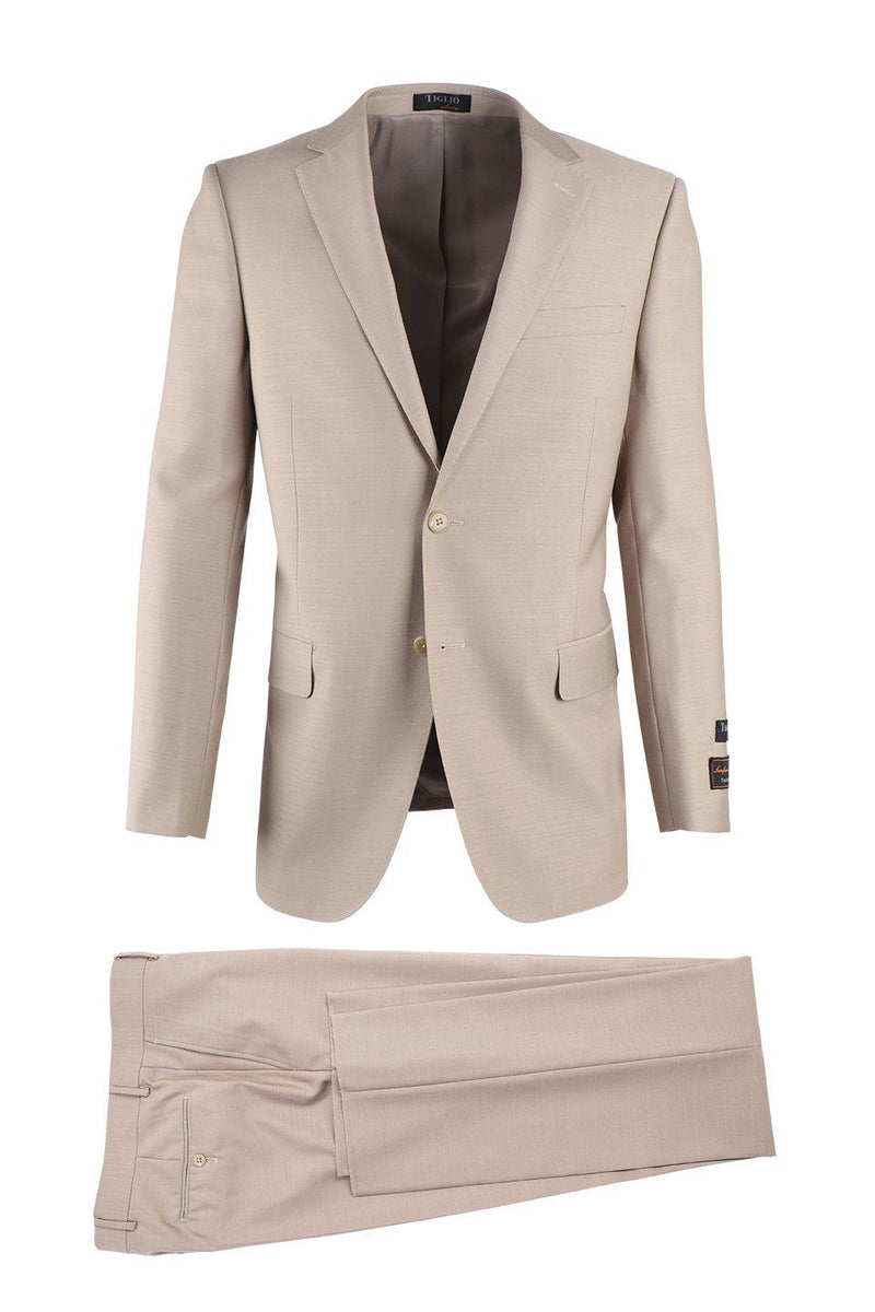 Tiglio Italian Suit - Real Wool Fabric Super 150's Novello Gray, Modern Fit Suit in Color Gray main image 1