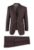 Tiglio Italian Suit - Real Wool Fabric Super 150's Novello Brown, Modern Fit Suit in Color Brown