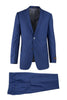 Tiglio Italian Suit - Real Wool Fabric Super 150's Novello F.Blue, Modern Fit Suit in Color Blue