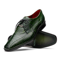 Marco Di Milano Moncalieri Green Genuine Alligator and Cobra Skin Dress Shoe