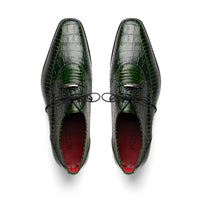 Marco Di Milano Moncalieri Green Genuine Alligator and Cobra Skin Dress Shoe