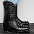 Marco Di Milano Marlboro Black Hornback Crocodile Tail Tractor Sole Cowboy Boots