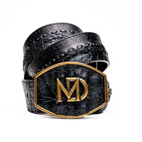 Marco Di Milano Montana Belt Black Leather Loafer