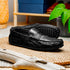 Zelli Monza Caiman Crocodile Penny Loafer Driving Shoes in Black