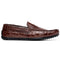 Zelli Monza Genuine Caiman Crocodile Driving Loafers in Nicotine