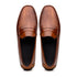 Zelli Monza Hand Burnished Calfskin Driving Loafers in Cognac