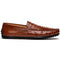 Zelli Monza Genuine Ostrich Quill Driving Loafers in Brandy