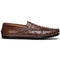 Zelli Monza Genuine Ostrich Quill Driving Loafers in Brown