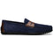 Zelli Monza Suede and Hand-Burnished Calfskin Driving Loafers in Navy