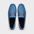 Zelli Monza Suede & Caiman Crocodile Driving Shoes in Denim