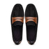 Zelli Monza Suede & Calfskin Driving Loafers in Black / Chestnut