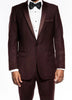 (38L, 40R, 42S, 44R, 44S, 48L) Slim Fit 2 Piece Brown Tuxedo