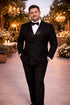 Black Double Breasted Tuxedo with Shawl Lapel