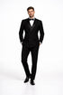 Black Double Breasted Tuxedo with Shawl Lapel