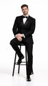 Black Double Breasted Tuxedo with Shawl Lapel