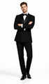 Black Double Breasted Tuxedo with Shawl Lapel