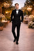 Black Double Breasted Tuxedo with Shawl Lapel
