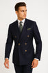Navy Double Breasted Blazer Mens Double Breasted Blazer - 100 % Wool Navy Double Breasted Sport Coat