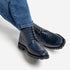 Navy Genuine Caiman Crocodile Belly Ankle Los Altos Boot