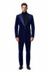 Velvet Long Coat - Velvet Car coat - Navy Coat $199