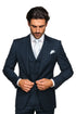 Navy Single Breast Lapel by Rossiman