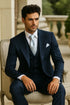 Navy Single Breast Lapel by Rossiman