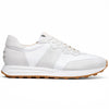 Zelli Roxi Italian Suede and Calfskin Luxury Sneaker in White