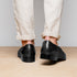 Zelli Nicola Handwoven Italian Calfskin Penny Loafers in Black