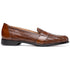 Zelli Nicola Handwoven Italian Calfskin Penny Loafers in Cognac
