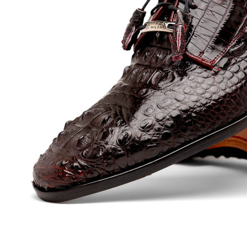 Marco Di Milano Nilo Wine Nile Crocodile Derby Shoe