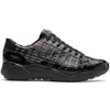 Genuine caiman crocodile sneakers Black Shoe