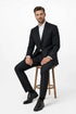 Novello Black, Modern Fit, Pure Wool Suit by Tiglio Luxe