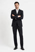 Novello Black, Modern Fit, Pure Wool Suit by Tiglio Luxe