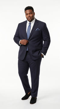 Men’s Navy Linen Suit for Beach Wedding, Summer Dress Suit with Jacket and Pants